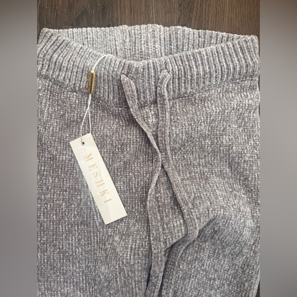Meshki Ribbed Gray Joggers